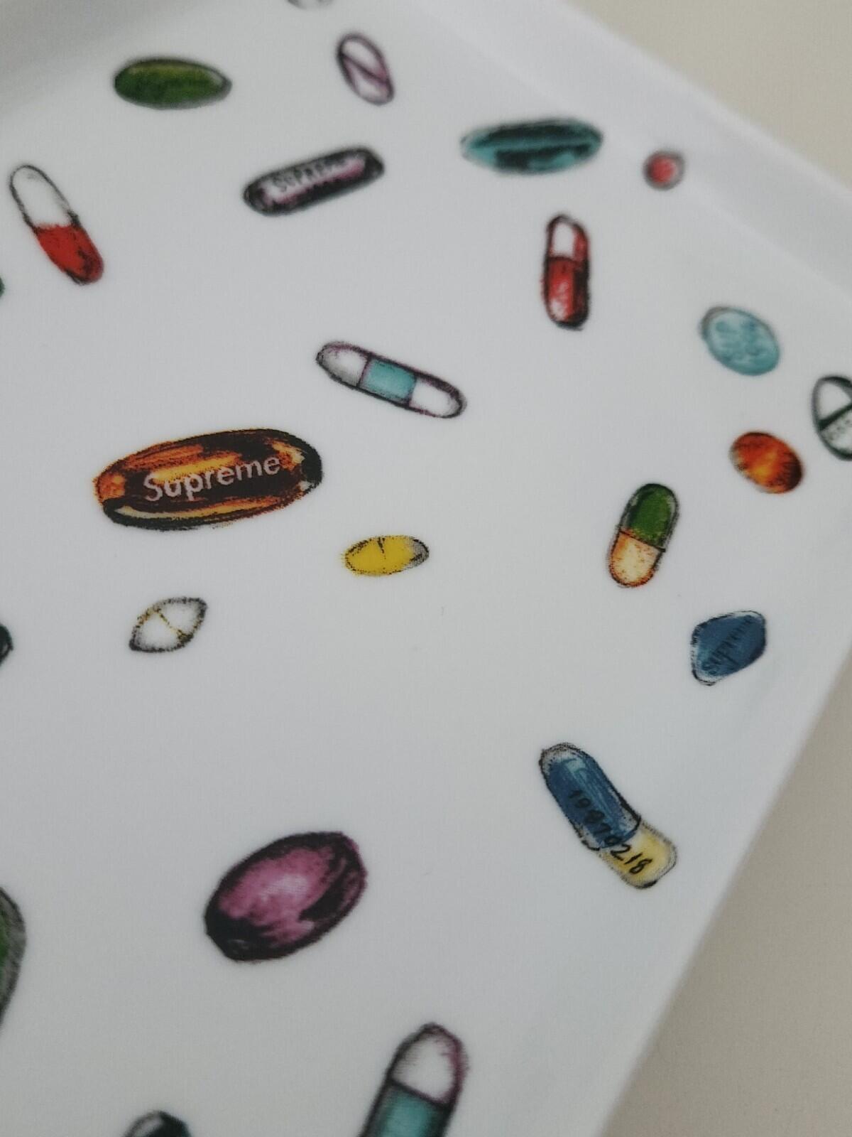 SS17 Supreme Pills ceramic tray ashtray white