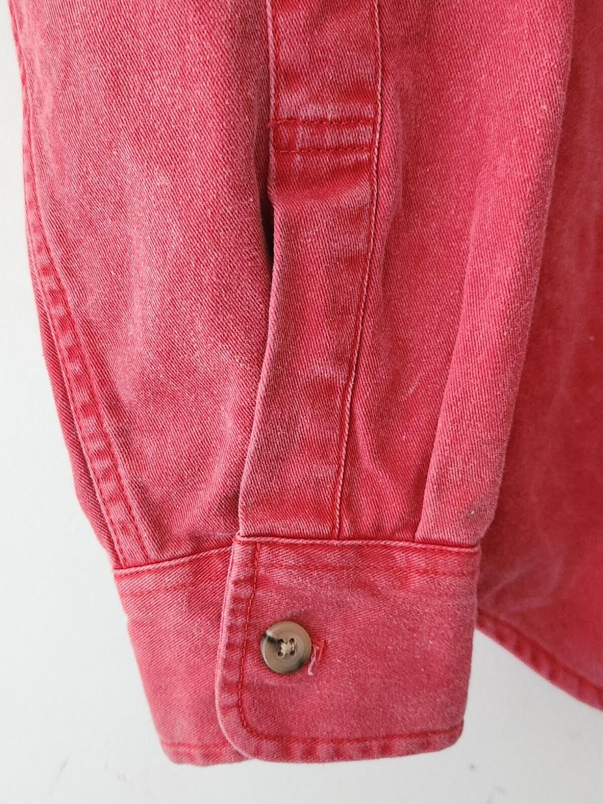 FW15 Supreme Flannel Lined Twill Shirt Size M Medium Paisley Button Up Red
