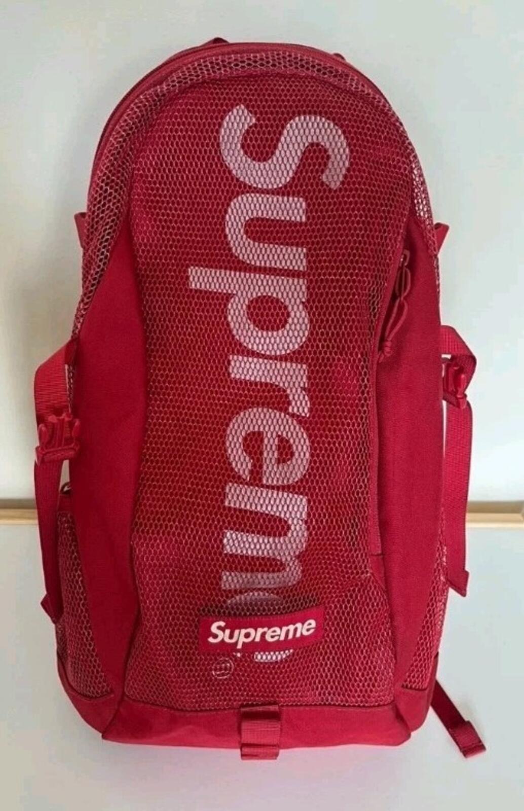 SS20 Supreme backpack Cordura Bag Mesh Dark Red Rucksack