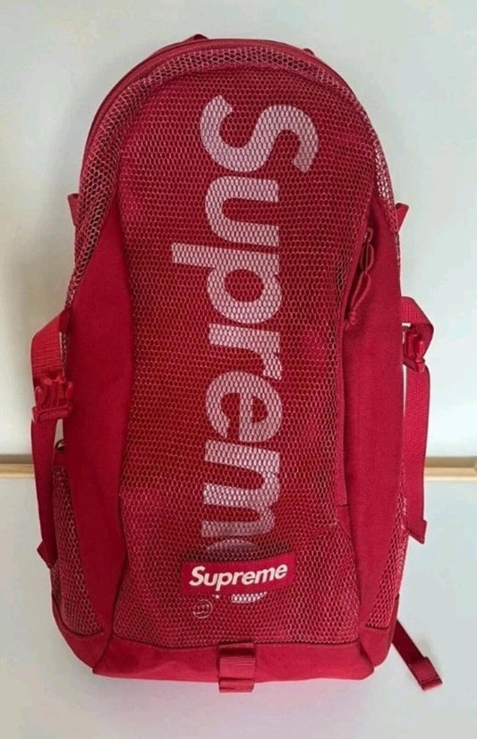 SS20 Supreme backpack Cordura Bag Mesh Dark Red Rucksack
