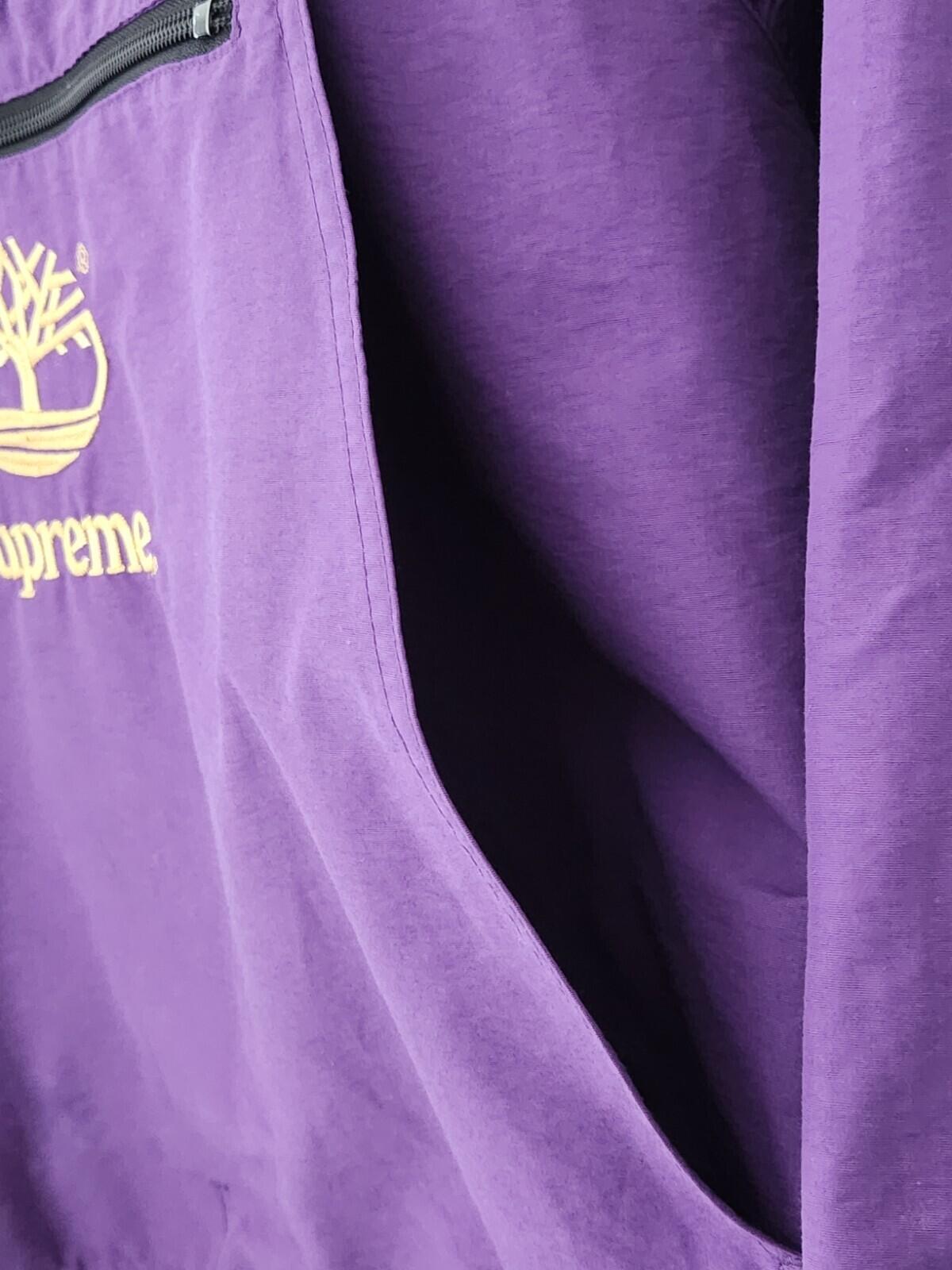 SS21 Supreme x Timberland Reflective Taping Anorak Jacket Purple Size M