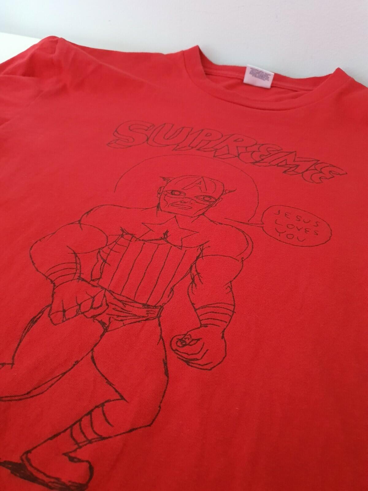 SS12 Supreme Daniel Johnston Jesus Love Tee Red Size M
