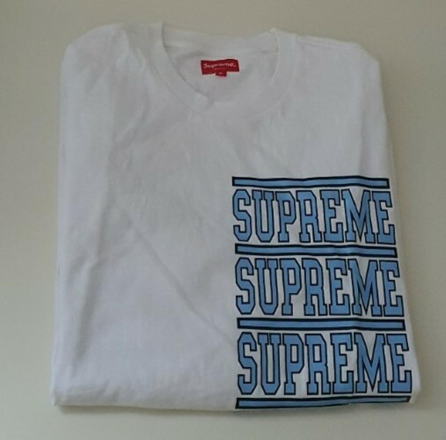 SS18 Supreme Stacked L/S Top white Größe XL Langarm