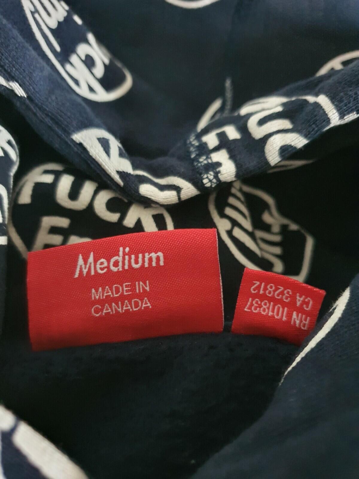 FW14 Supreme *uck Em! Navy hooded sweatshirt + shorts size M medium S small Set