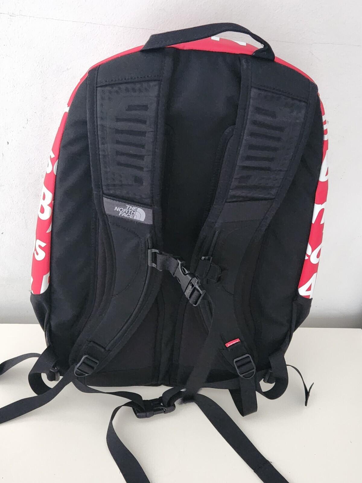 FW15 Supreme x The North Face By Any Means Base Camp Crimp Backpack Red BAMN bag