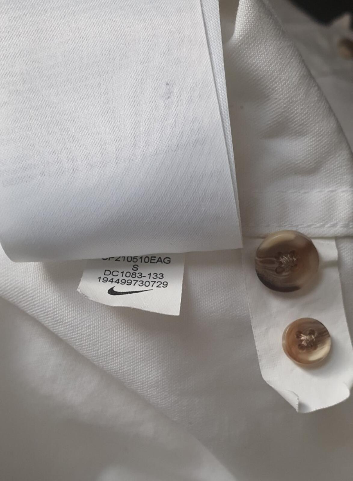 SS21 Supreme x Nike Cotton Twill shirt white size S small long sleeve