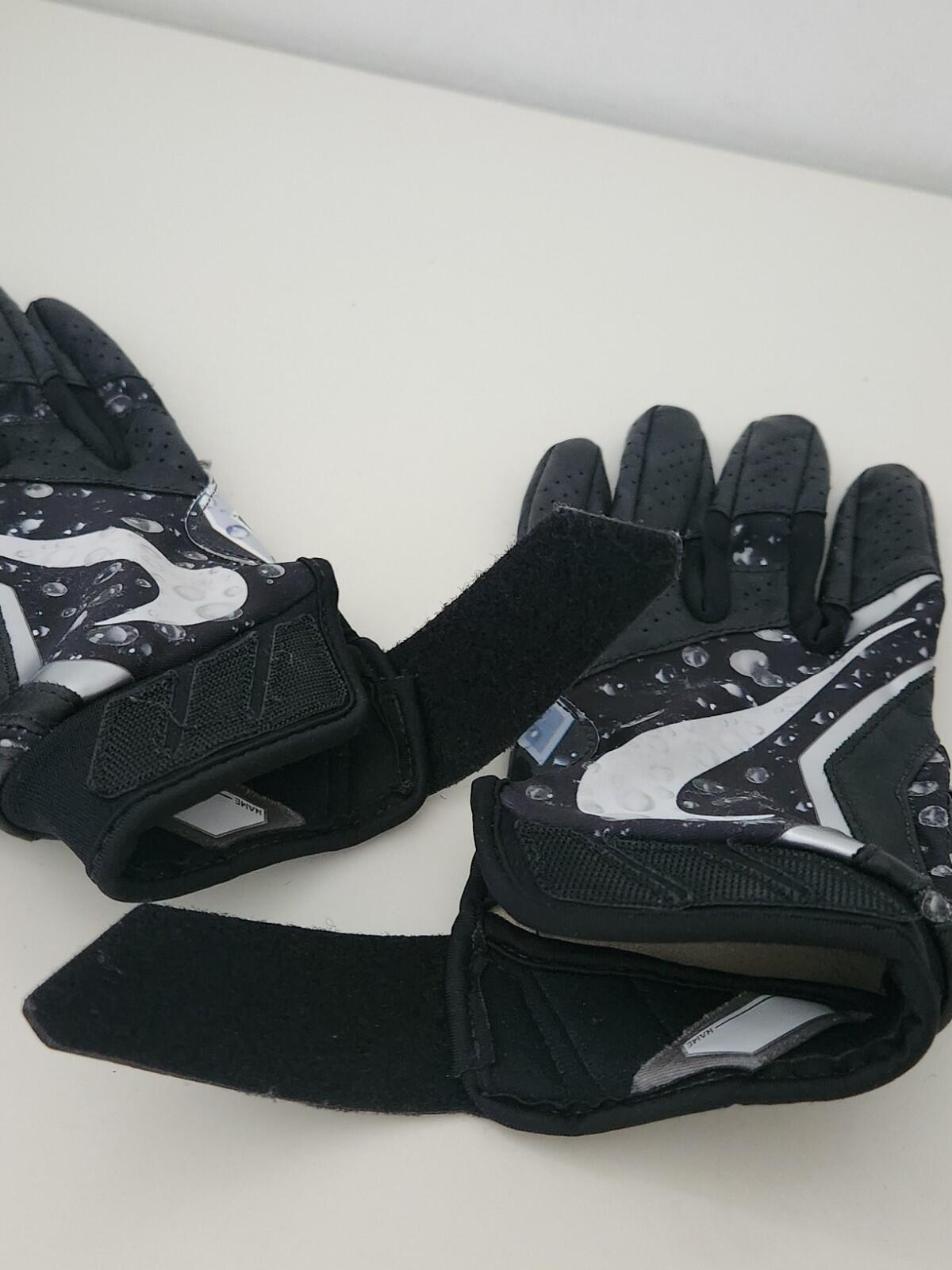 FW18 Supreme x Nike Vapor Jet 4.0 Football Gloves Black Size L