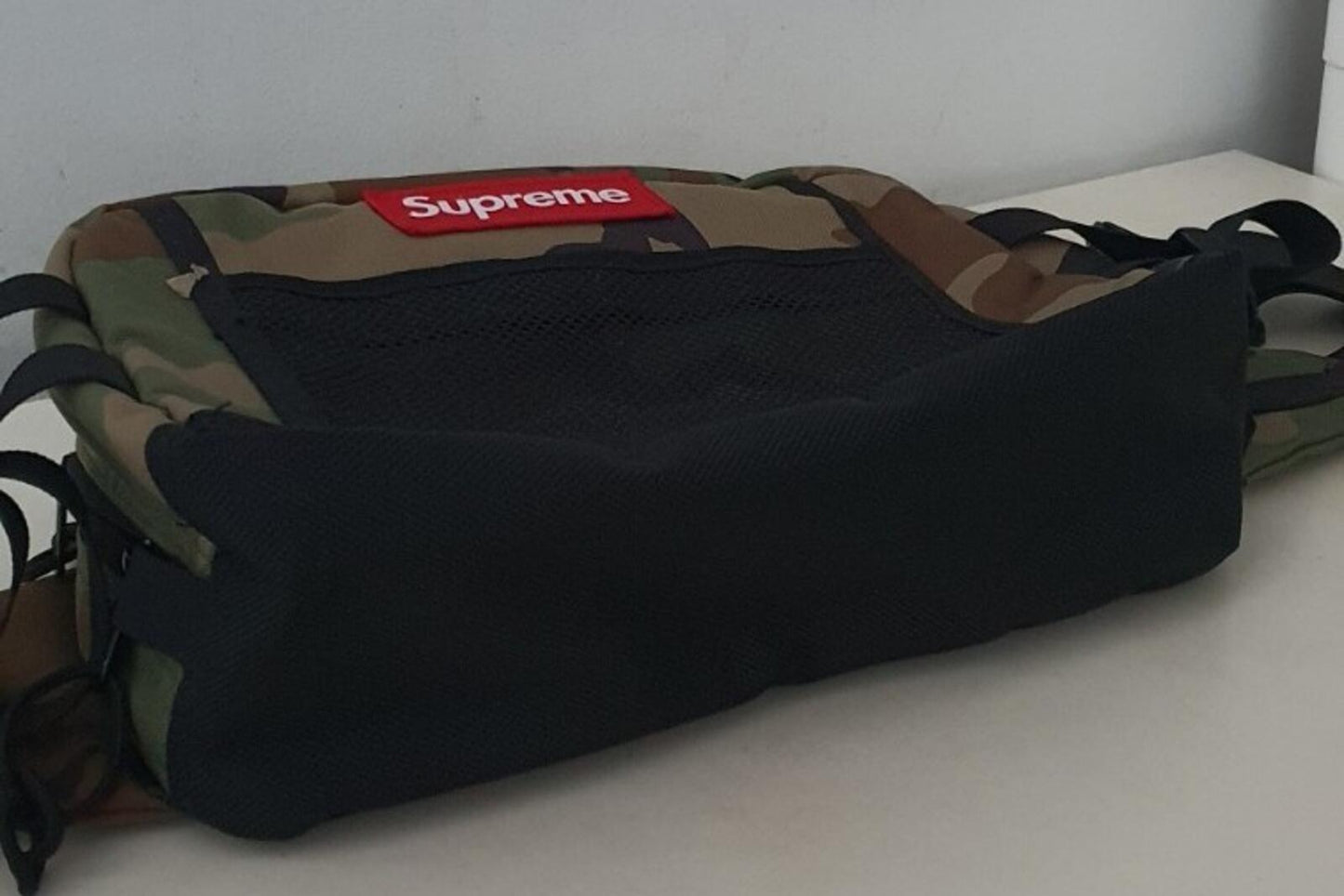 FW15 Supreme shoulder bag woodland camo Cordura Fabric camouflage box logo Rare