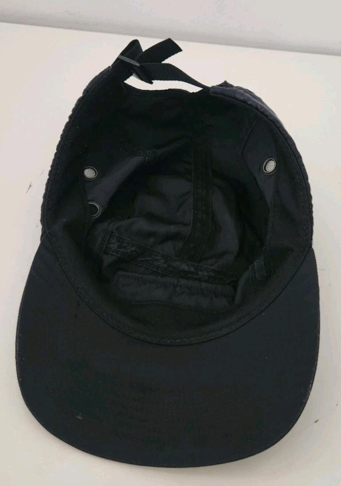 FW17 Supreme Washed Nylon Camp Cap Hat Black Box Logo Military