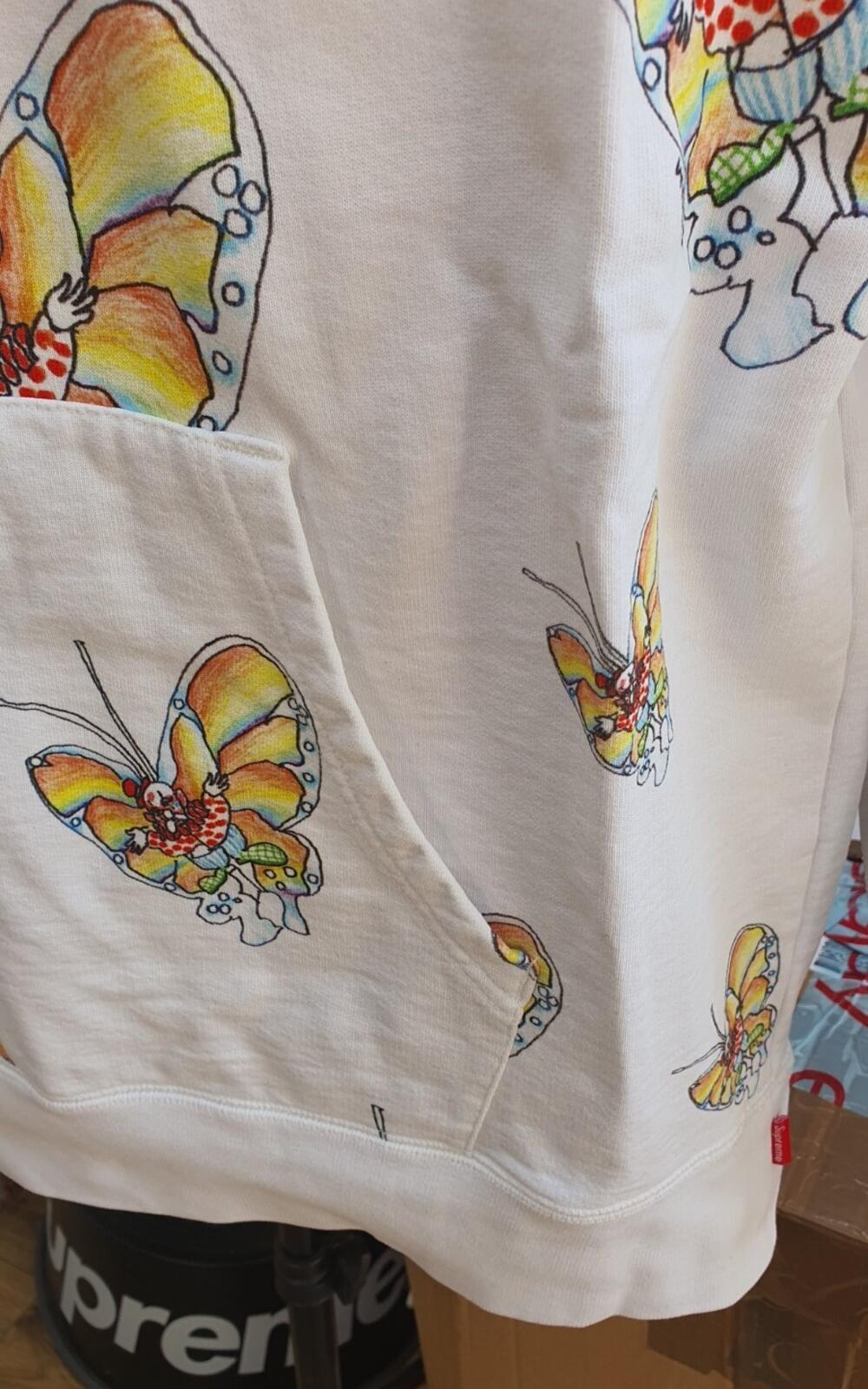 SS16 Supreme Gonz Butterfly Hooded Sweatshirt White Size S Mark Gonzales Gonz