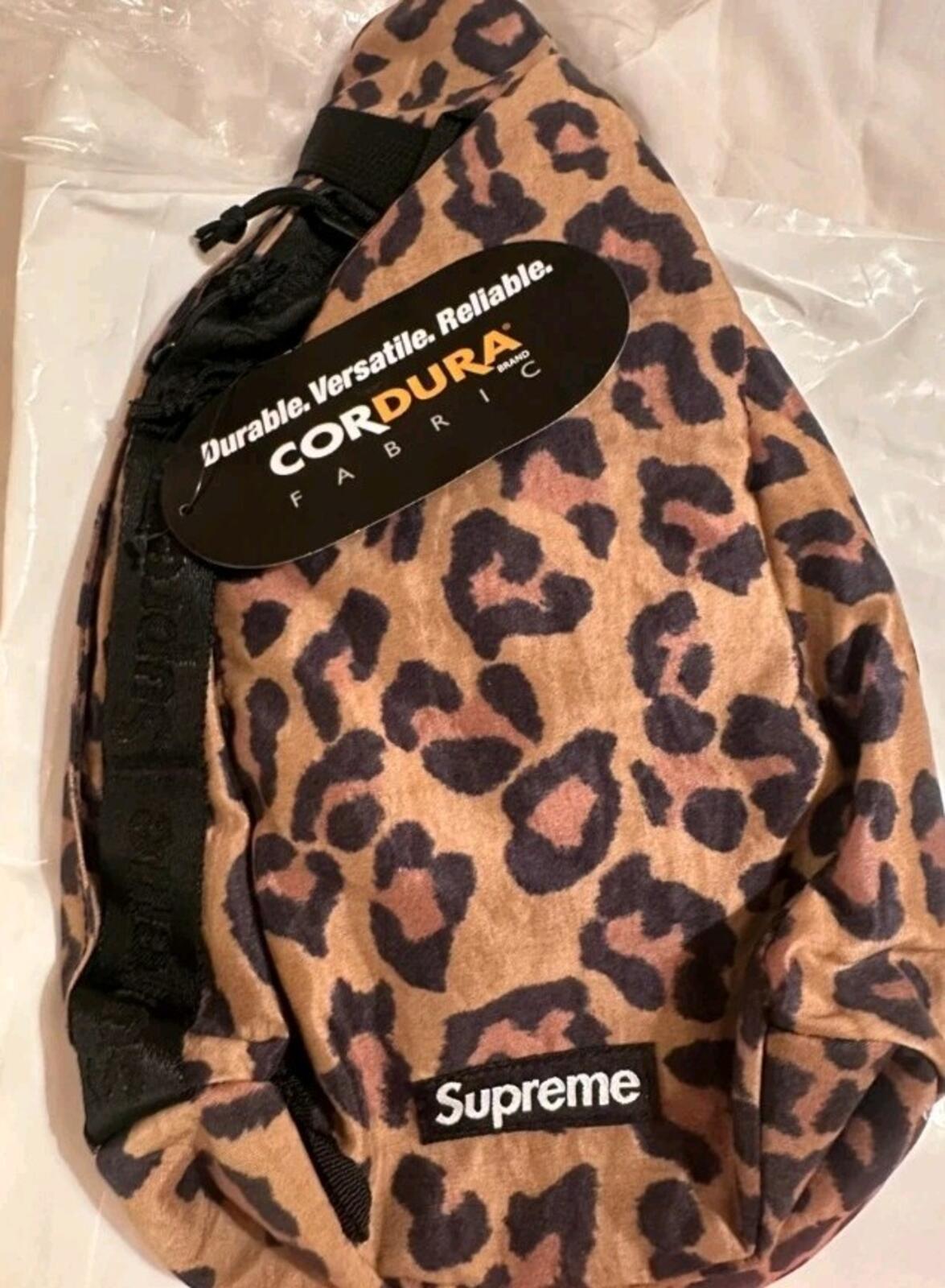 FW20 Supreme Sling Bag Leopard Water Resistant