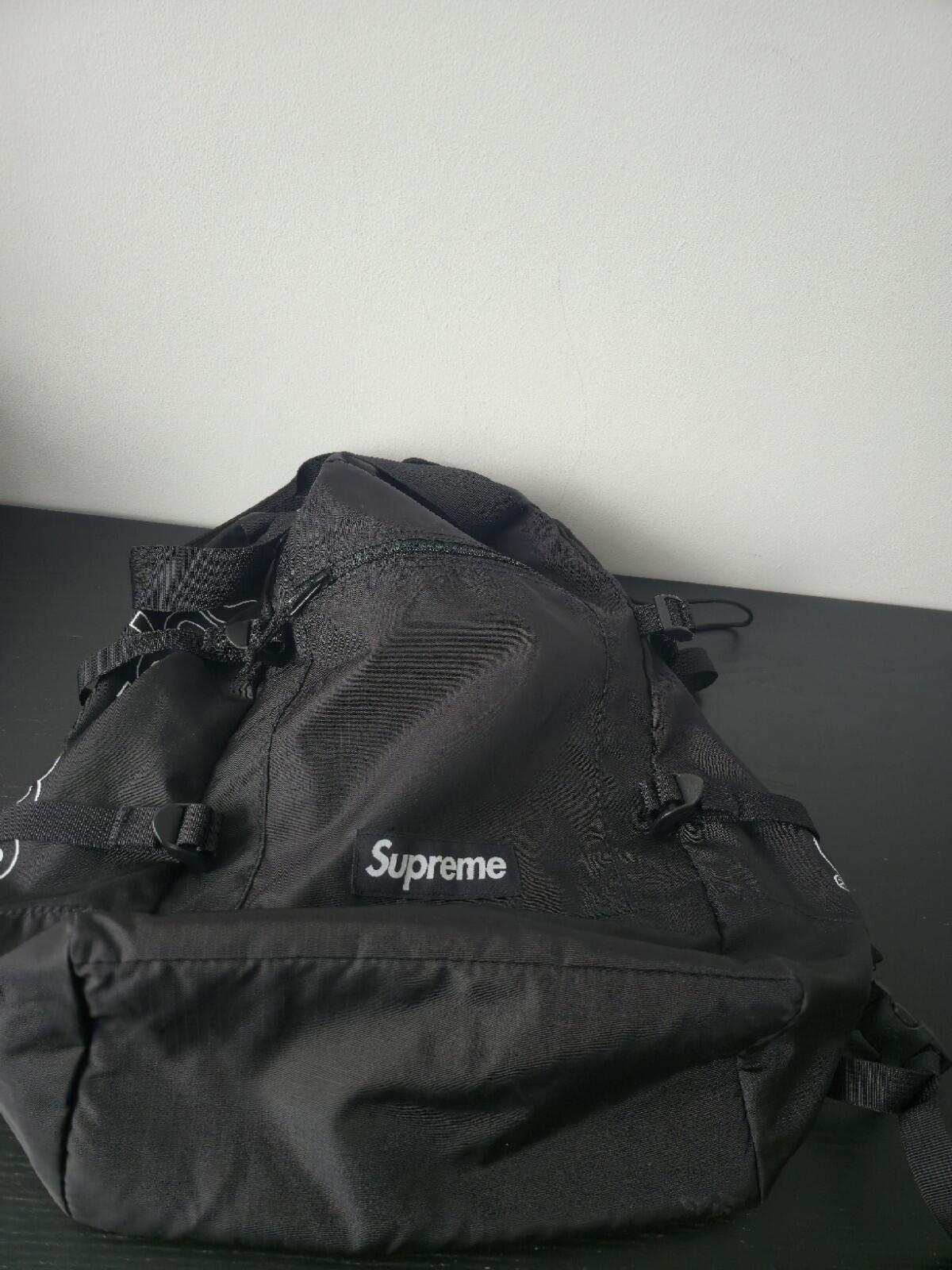 SS19 Supreme tote backpack Black Bag Cordura 18L