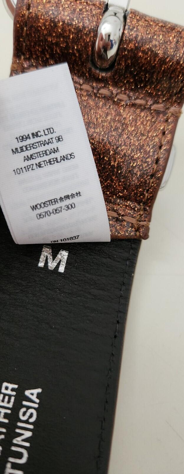 FW22 Supreme Glitter Vinyl Ranger Belt Size M Medium Brown Leather New Accessory