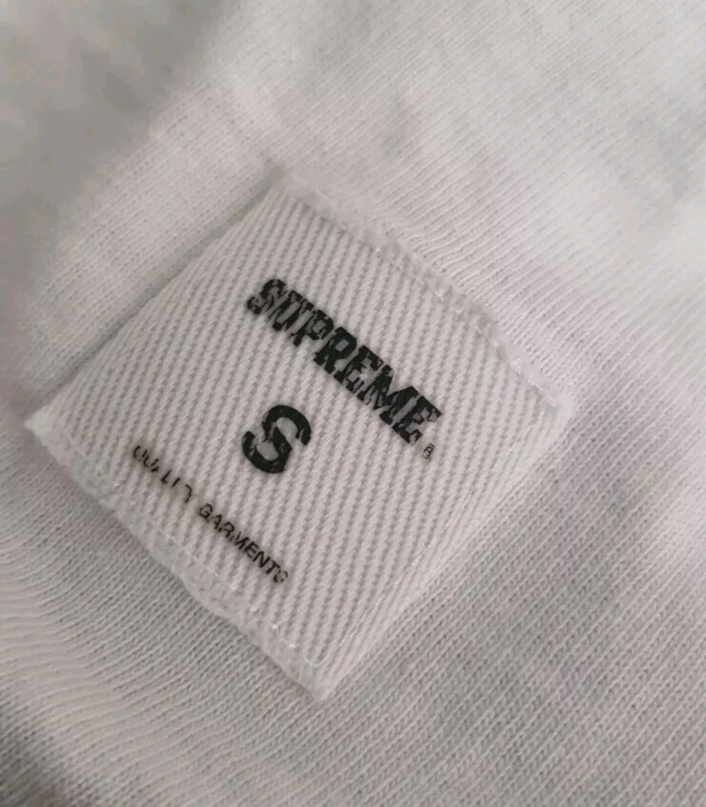 FW20 Supreme Plaid Appliqué S/S Top S Small T-shirt White Tee