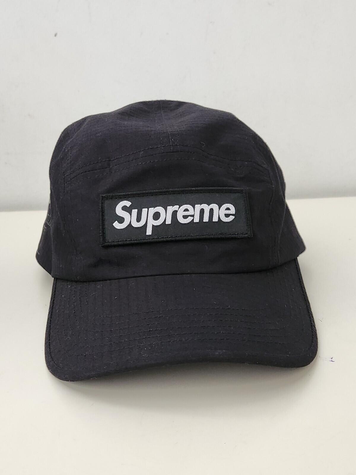 SS23 Supreme Ventile Camp Cap Schwarz Wasserabweisend