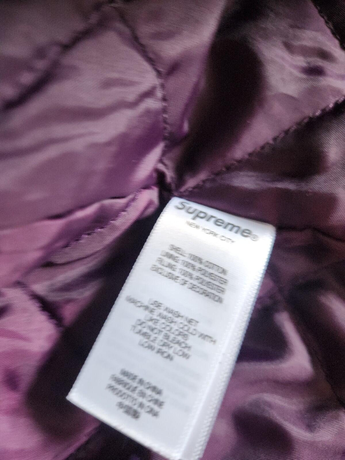 FW25 Supreme x True Religion Quilted Lined Plaid Flannel Shirt Purple Size M