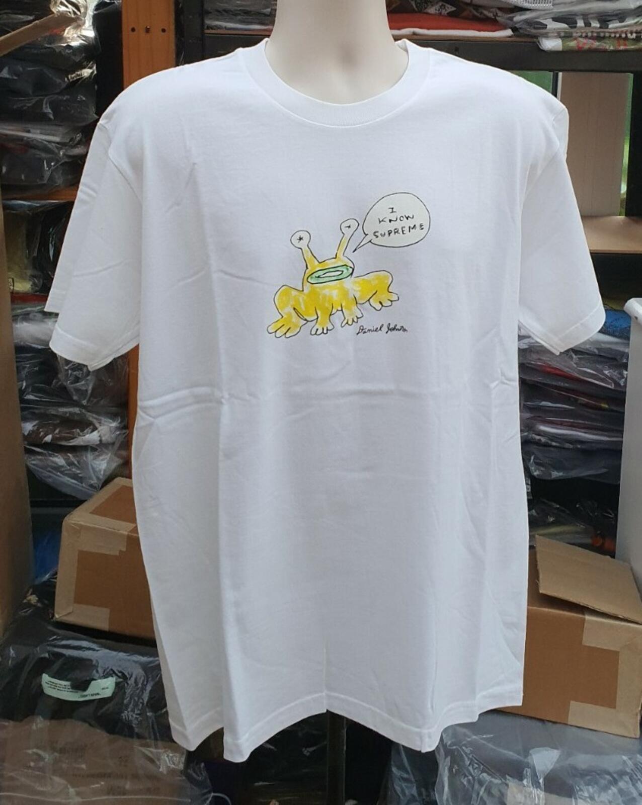 SS20 Supreme x Daniel Johnston Frog tee M white T-shirt
