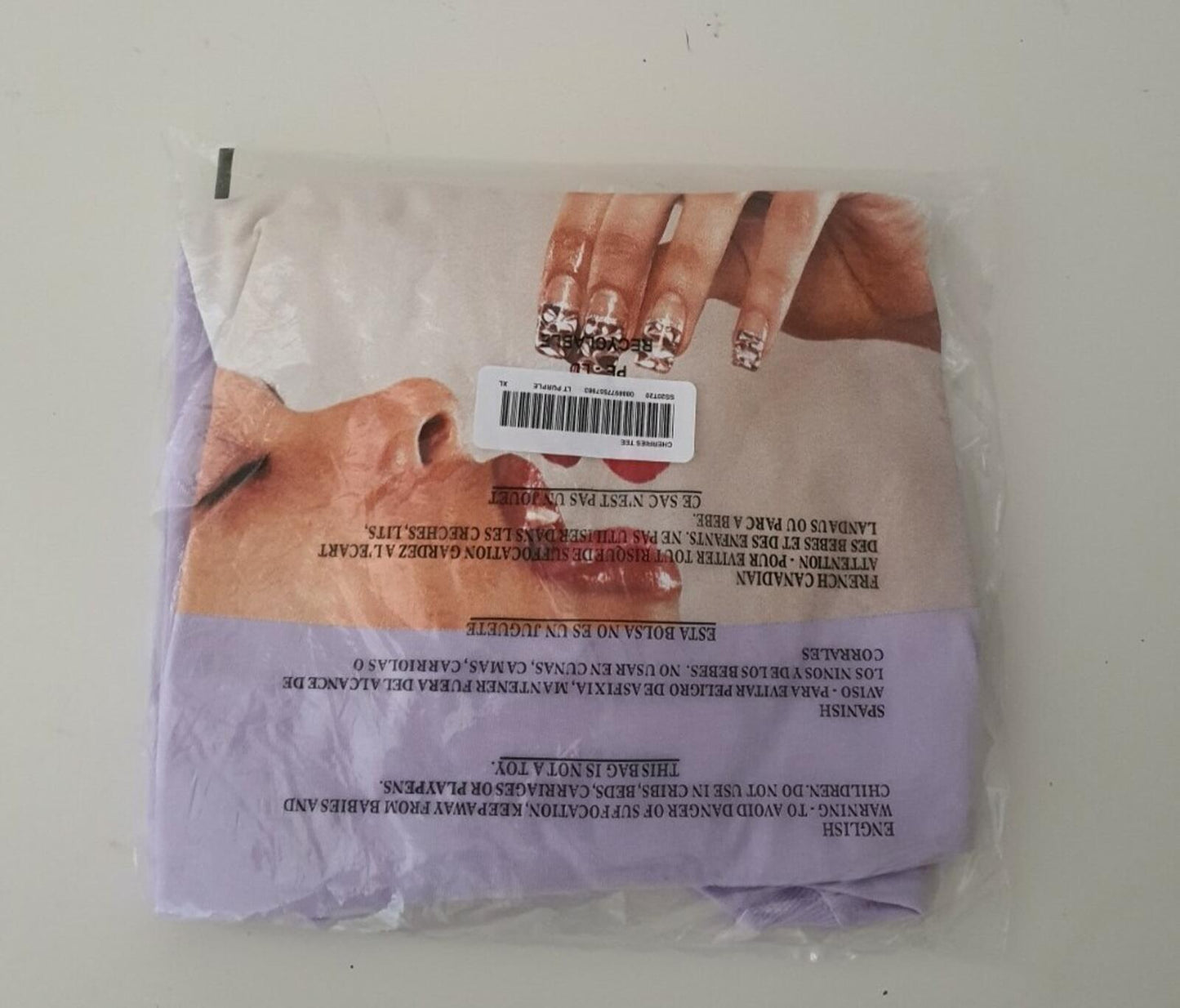 SS20 Supreme Cherries Tee Light Purple Size XL