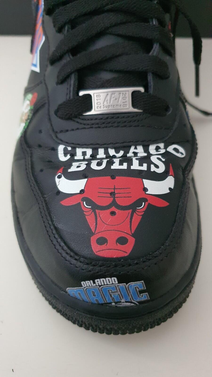 SS18 Supreme Nike Air Force 1 Mid Trainers Schwarz Größe US 8 UK 7 EUR 41 lot NBA