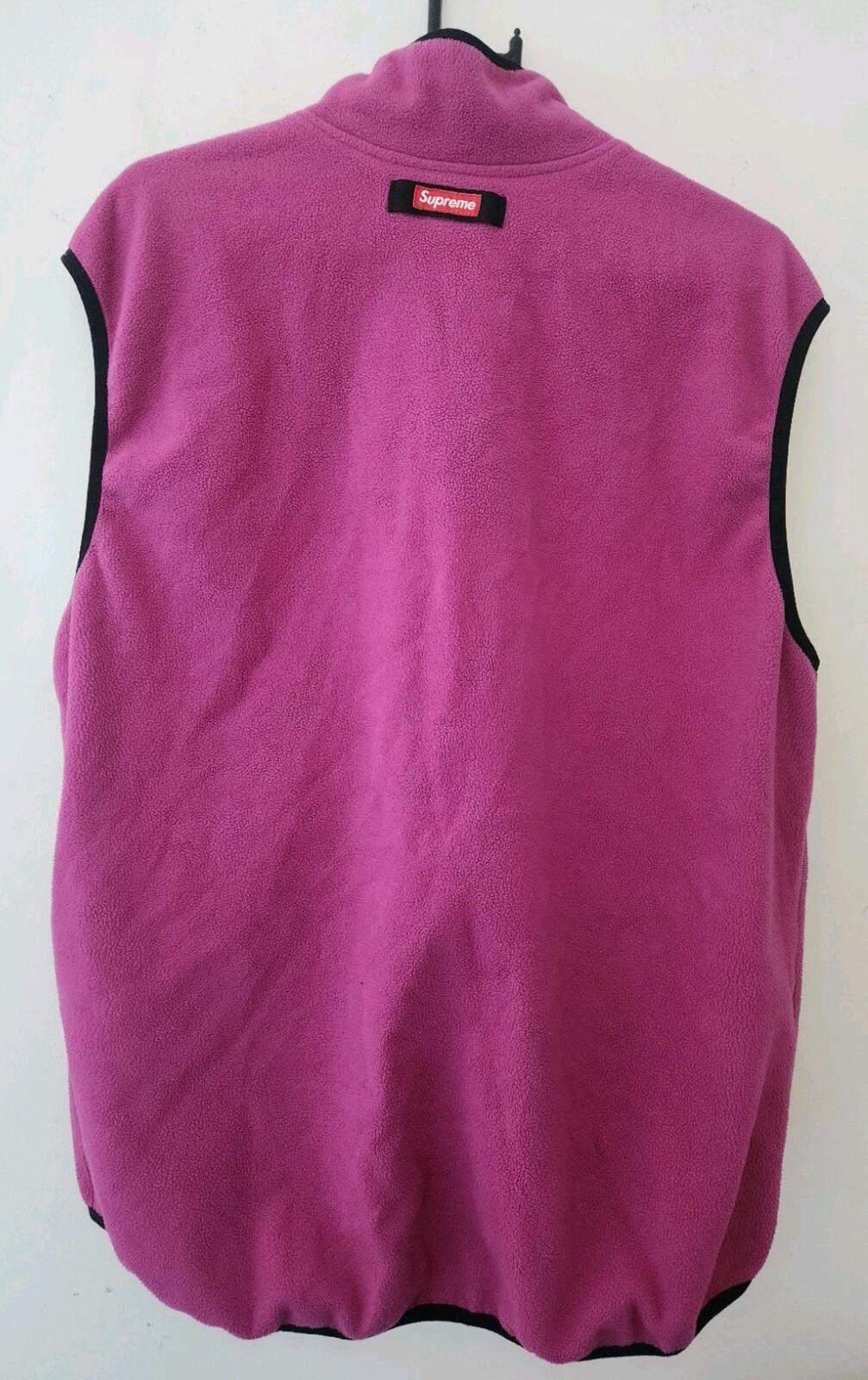 FW15 Supreme Polartec Fleece vest size XL pink gilet