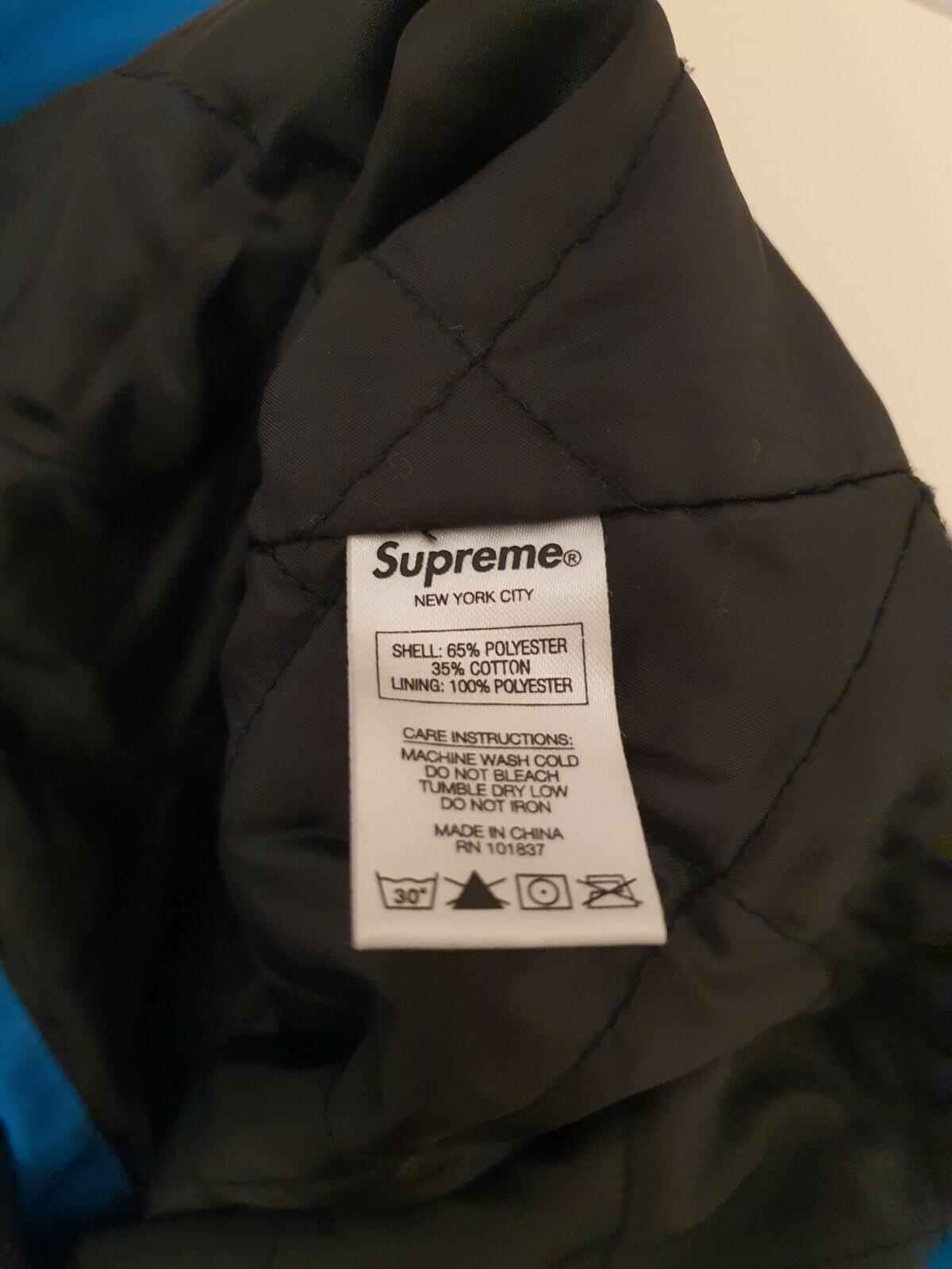 SS17 Supreme Trail jacket S small Teal small box logo Jacquard Graphic Rib Yoke