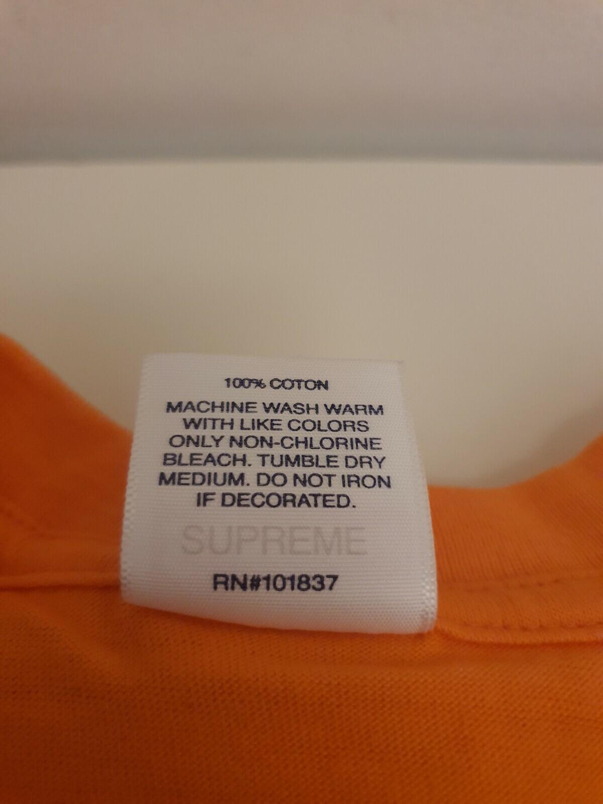 FW19 Supreme Bite neon orange tee size XL T-shirt New