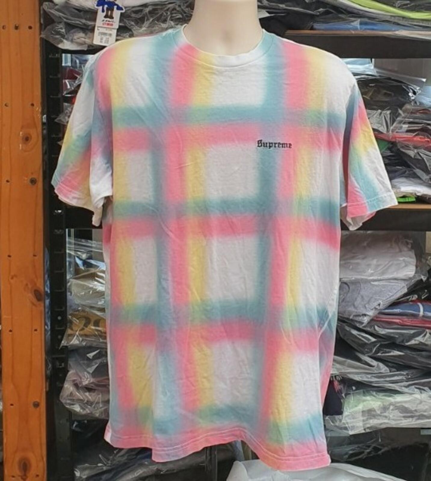 SS20 Supreme Sprayed S/S Top Größe L großes T-Shirt weiß
