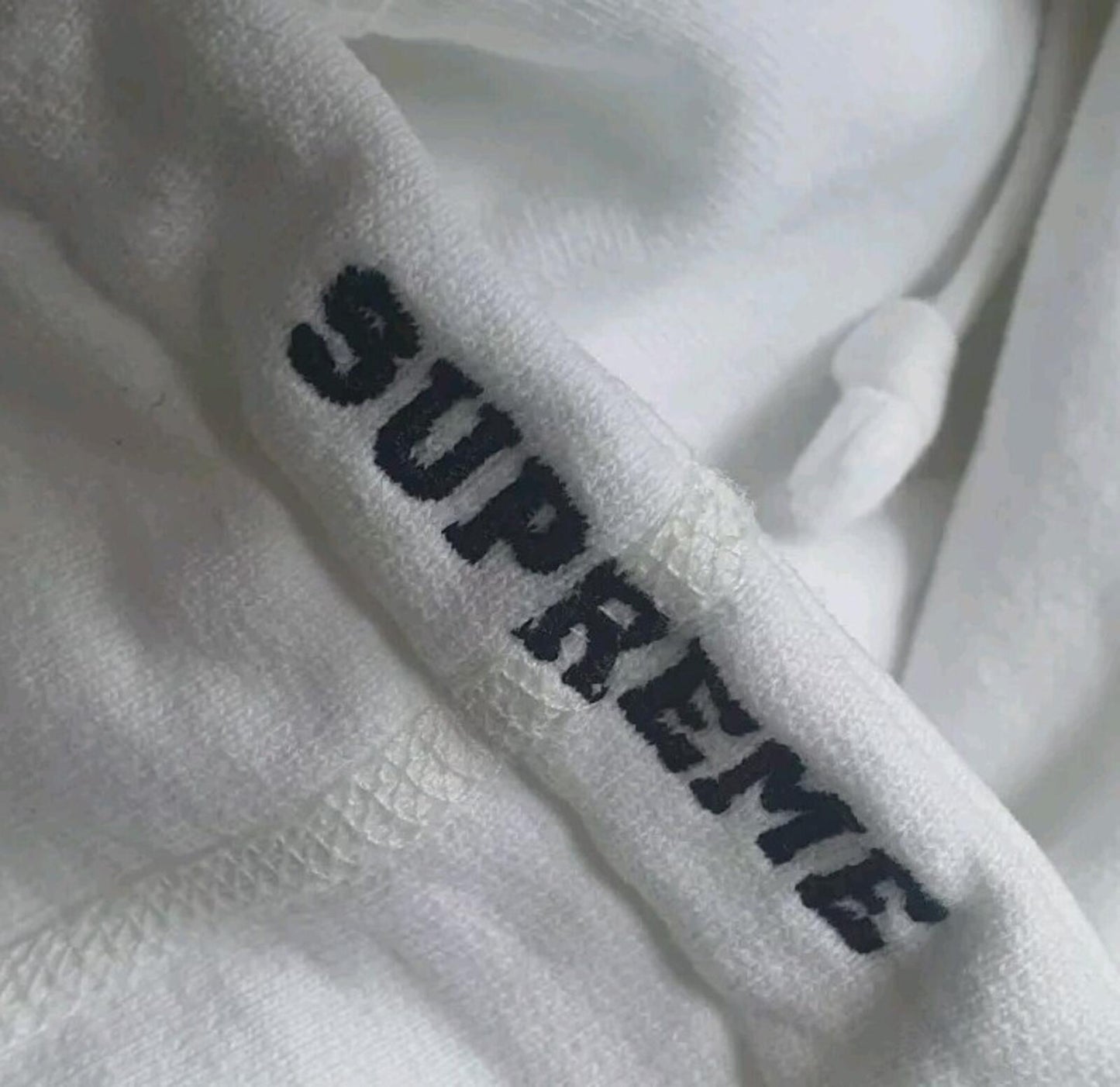 FW15 Supreme S Logo Hooded Sweatshirt size M medium White hoodie