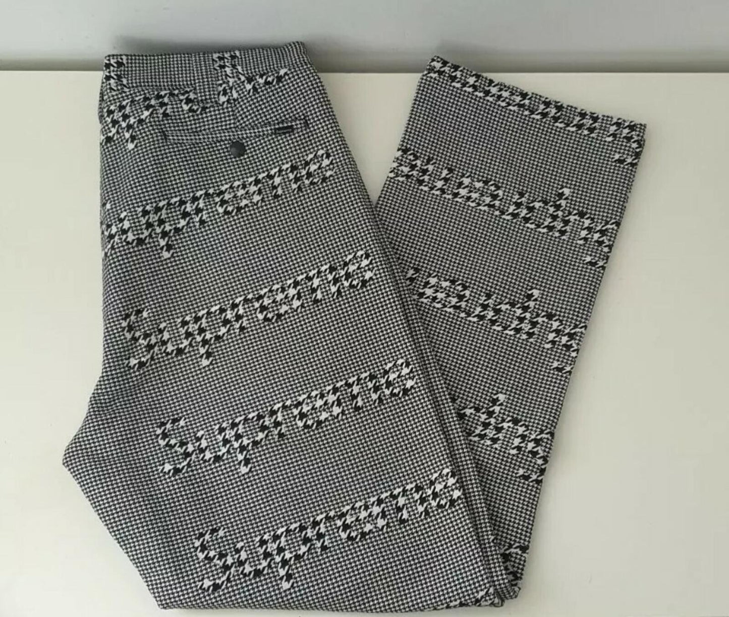 FW20 Supreme Black Houndstooth Work Pant Size 30 W30 L30