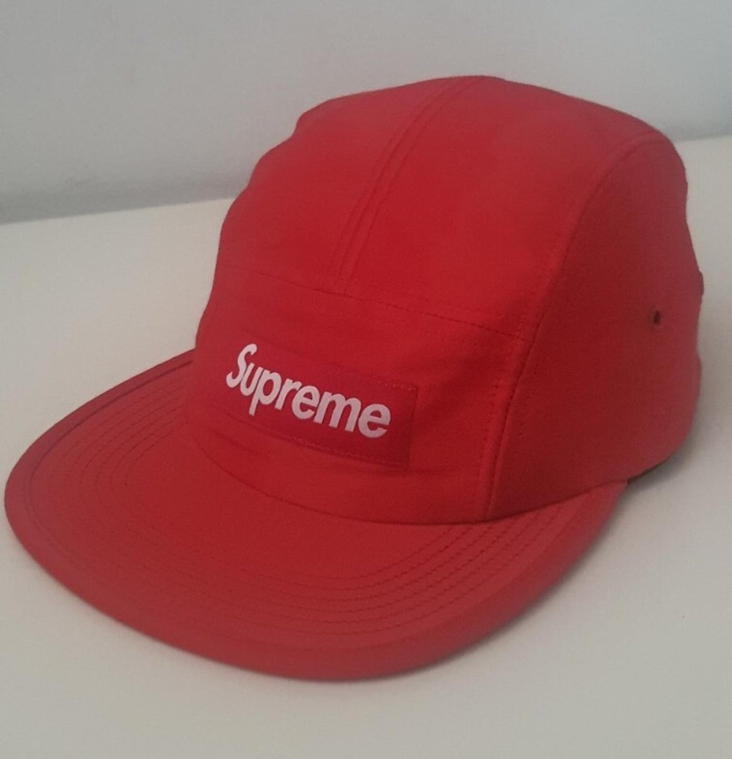 SS17 Supreme Satin Camp Cap Red