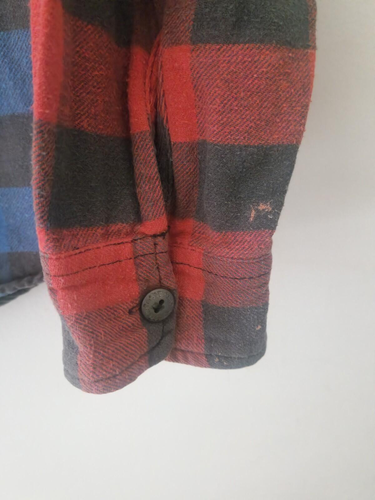 FW17 Supreme Hooded Buffalo Flannel Plaid Shirt Blue Green Red Yellow Size M