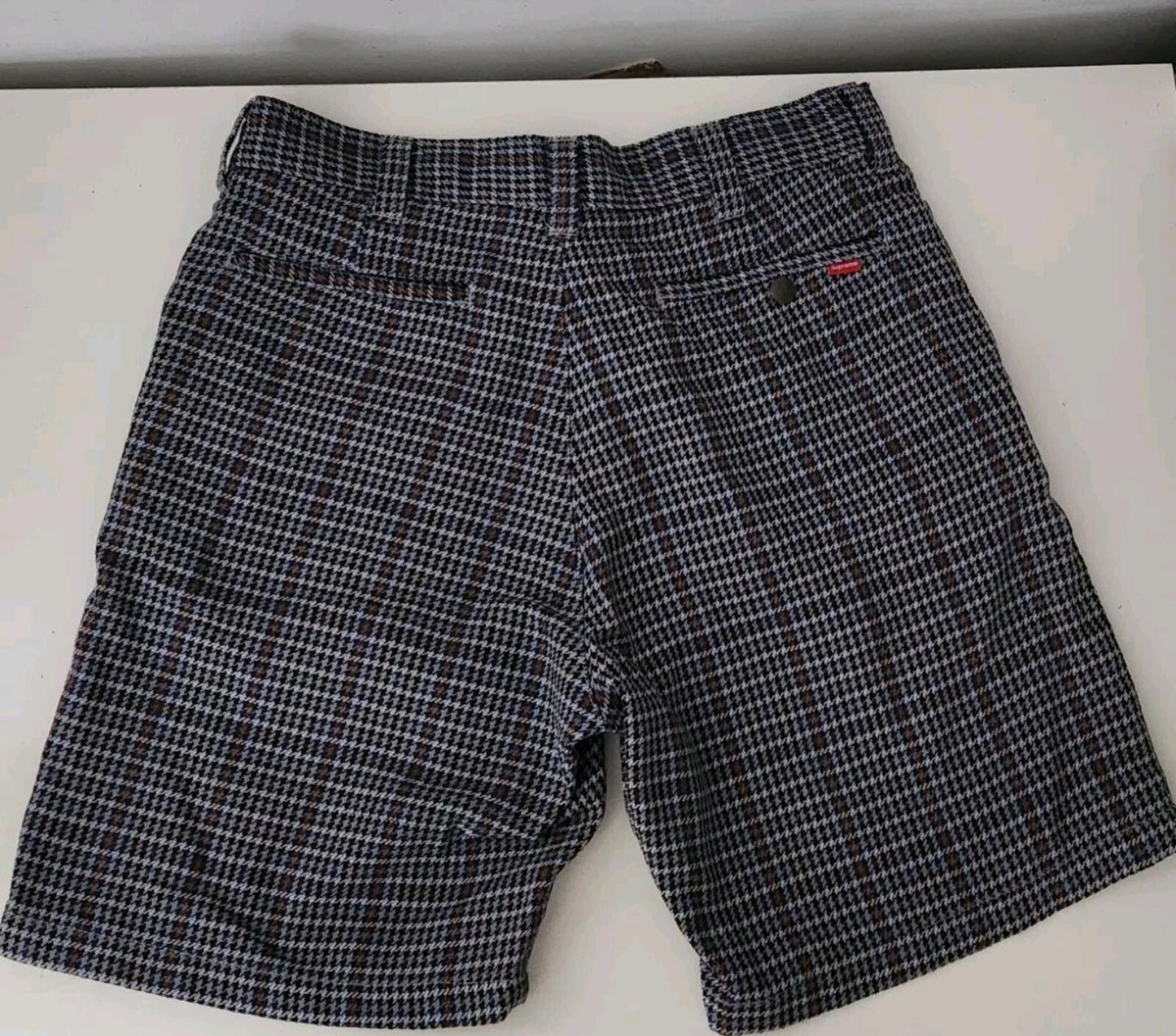SS18 Supreme Work short 30 size S small shorts Grey Plaid Twill