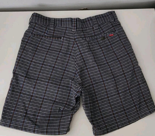 SS18 Supreme Work short 30 size S small shorts Grey Plaid Twill