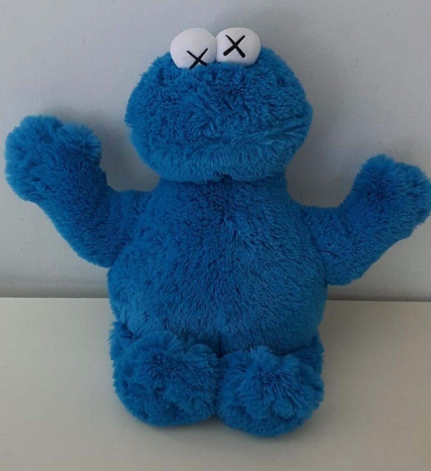 KAWS x Sesame Street UNIQLO Cookie Monster Plush Toy blue New Accessory