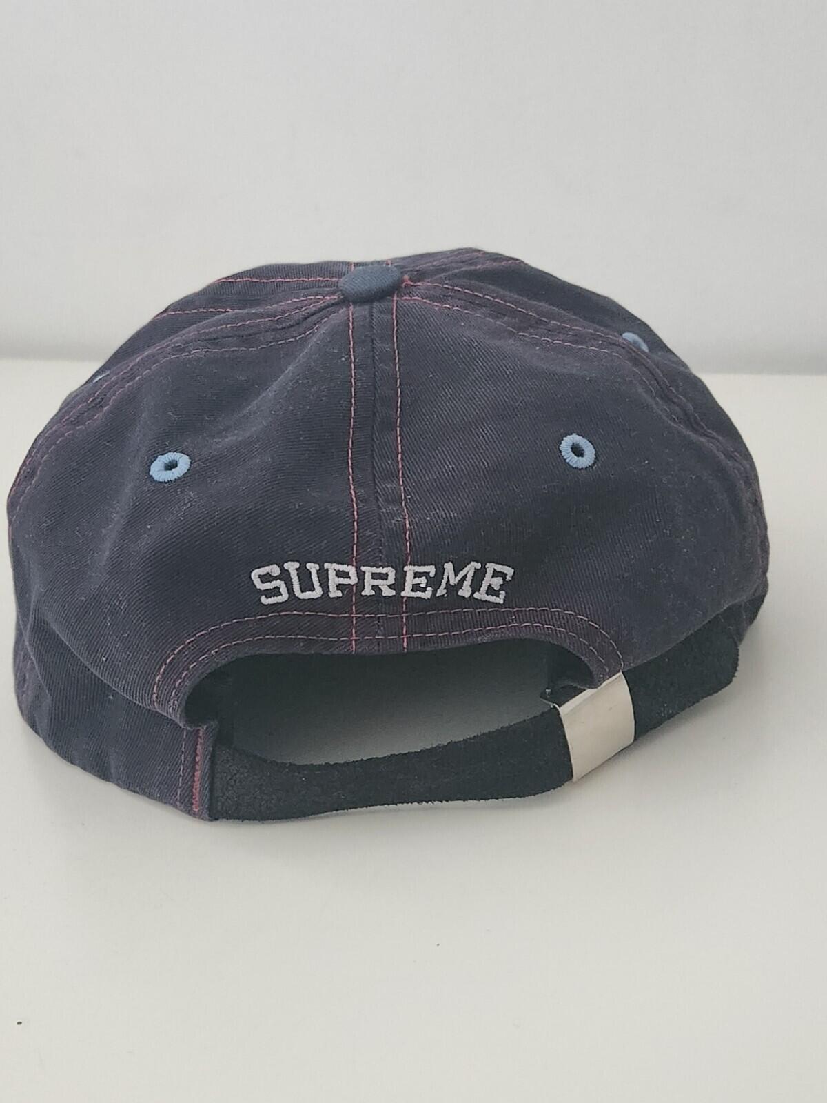 SS16 Supreme 2-Tone Washed S Logo 6-panel DYED IN NAVY