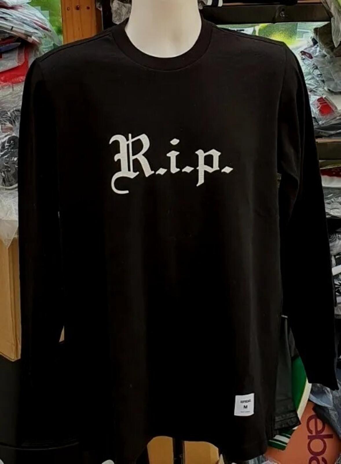 FW16 Supreme R.I.P L/S Top M medium black long sleeve tee t-shirt Worn 1x