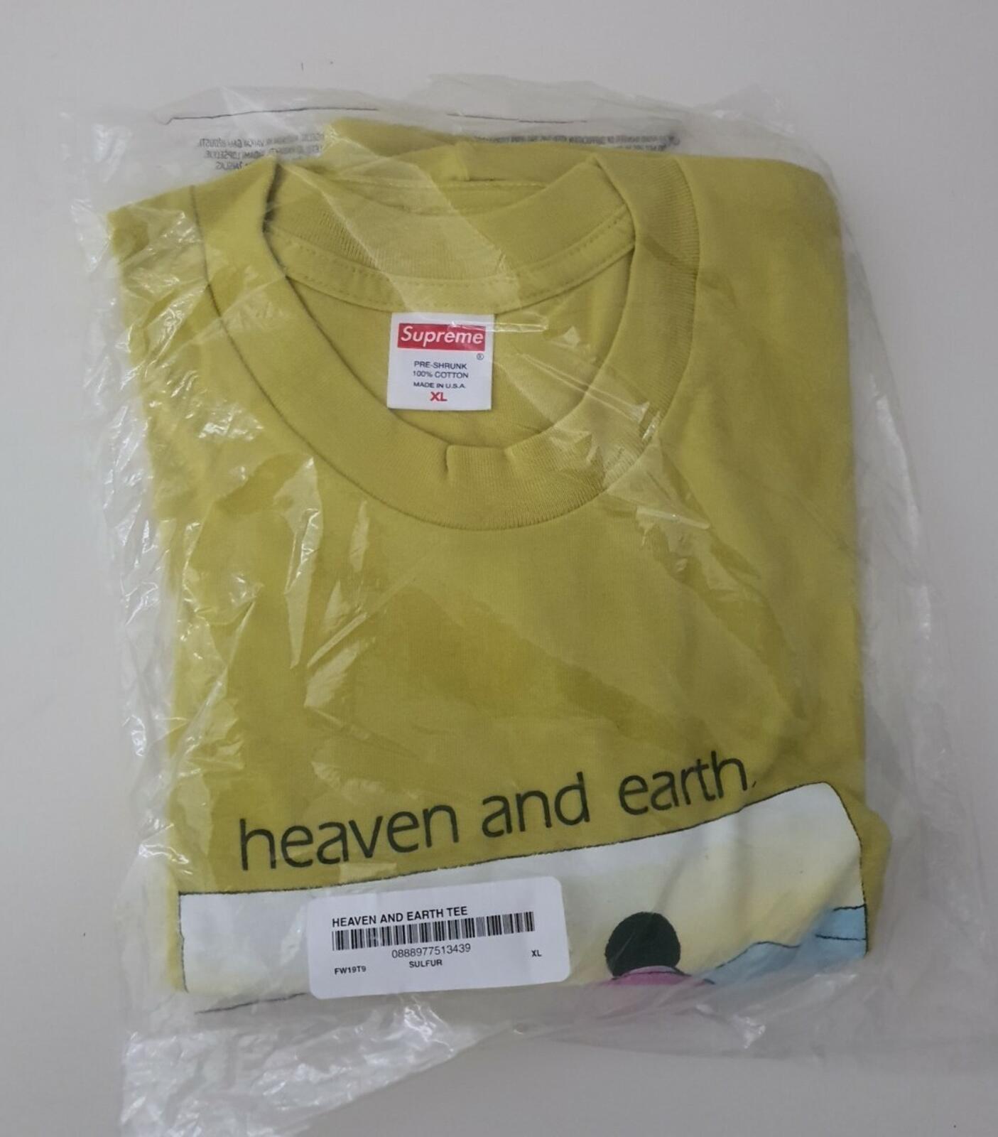 FW19 Supreme Heaven and Earth tee size XL T-shirt Sulfur
