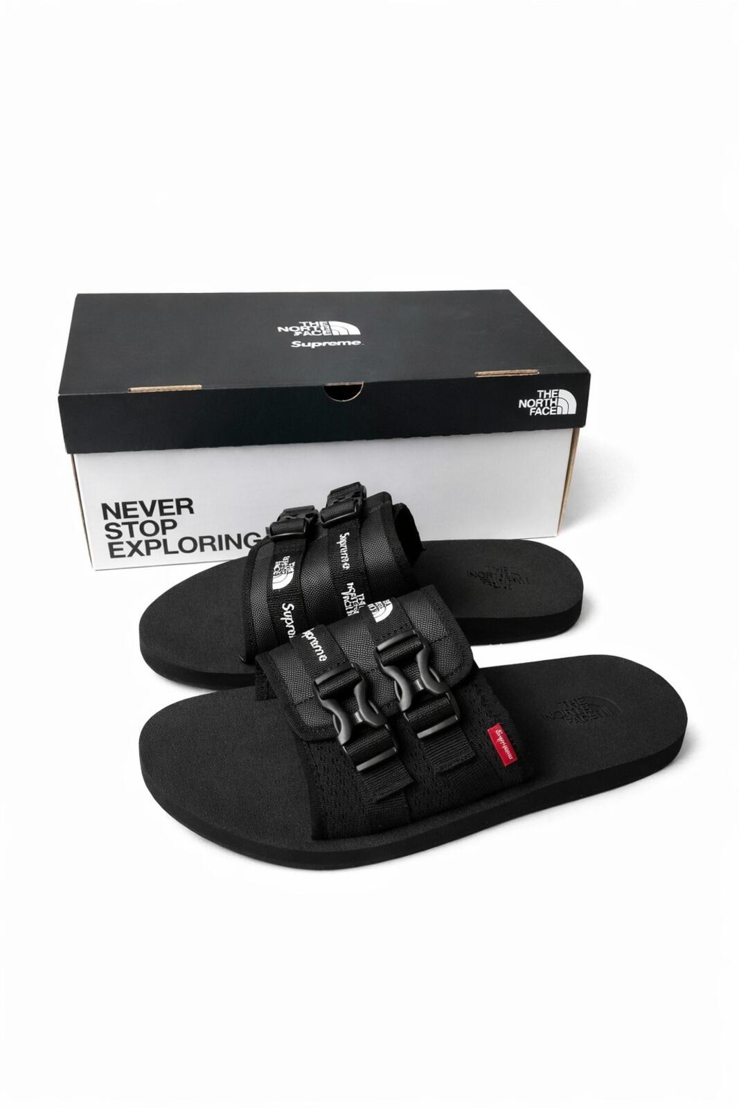 SS22 Supreme The North Face Sandalias de trekking y chanclas negras Talla UK 8 US 9 EU 42
