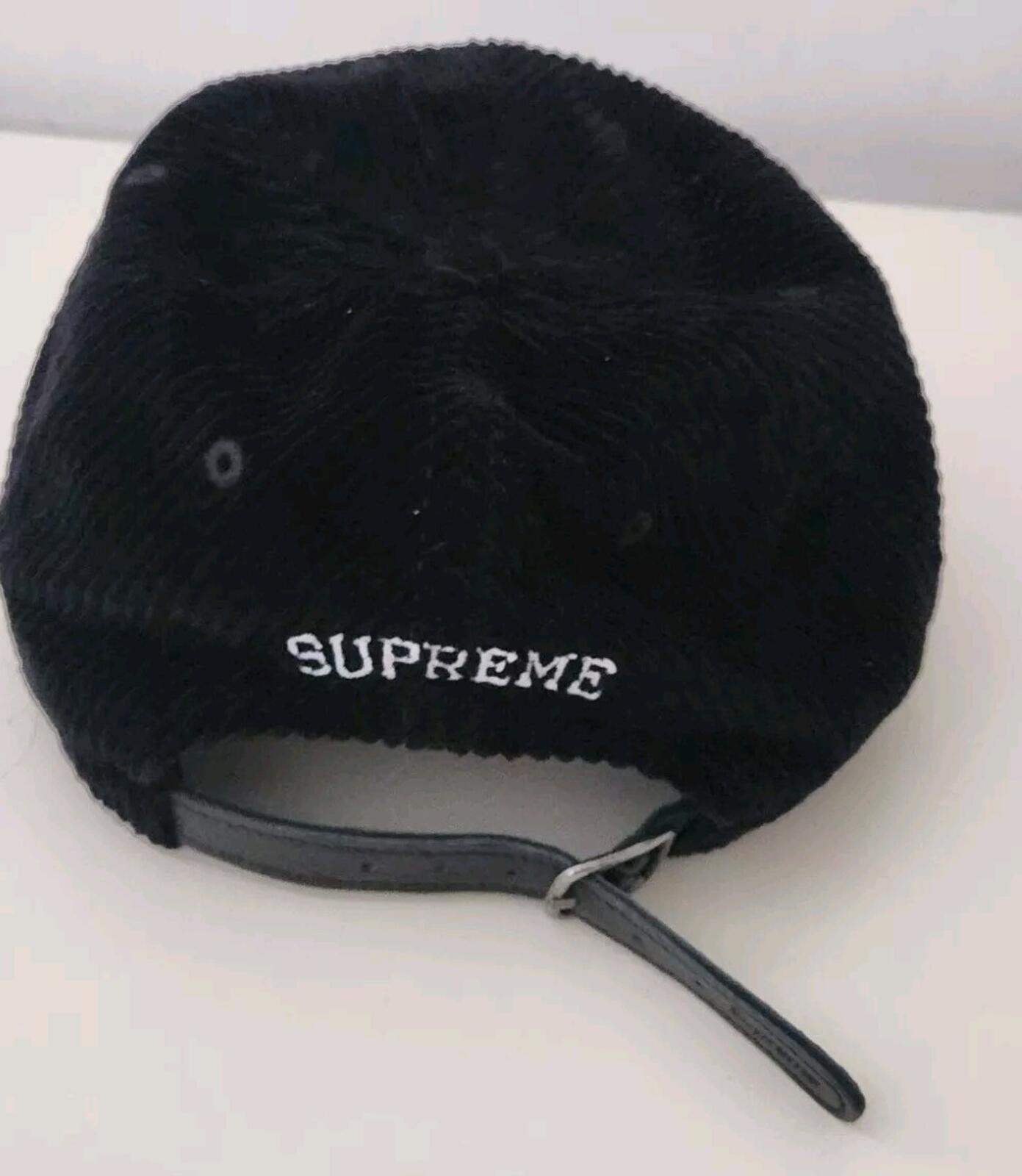 FW23 Supreme Corduroy S Logo 6-panel Cap Black