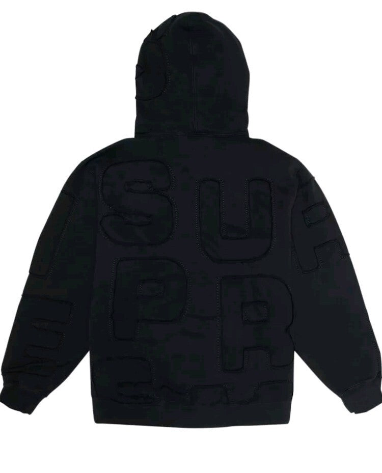 SS20 Supreme Cutout Letters Hooded Sweatshirt size L large black hoodie