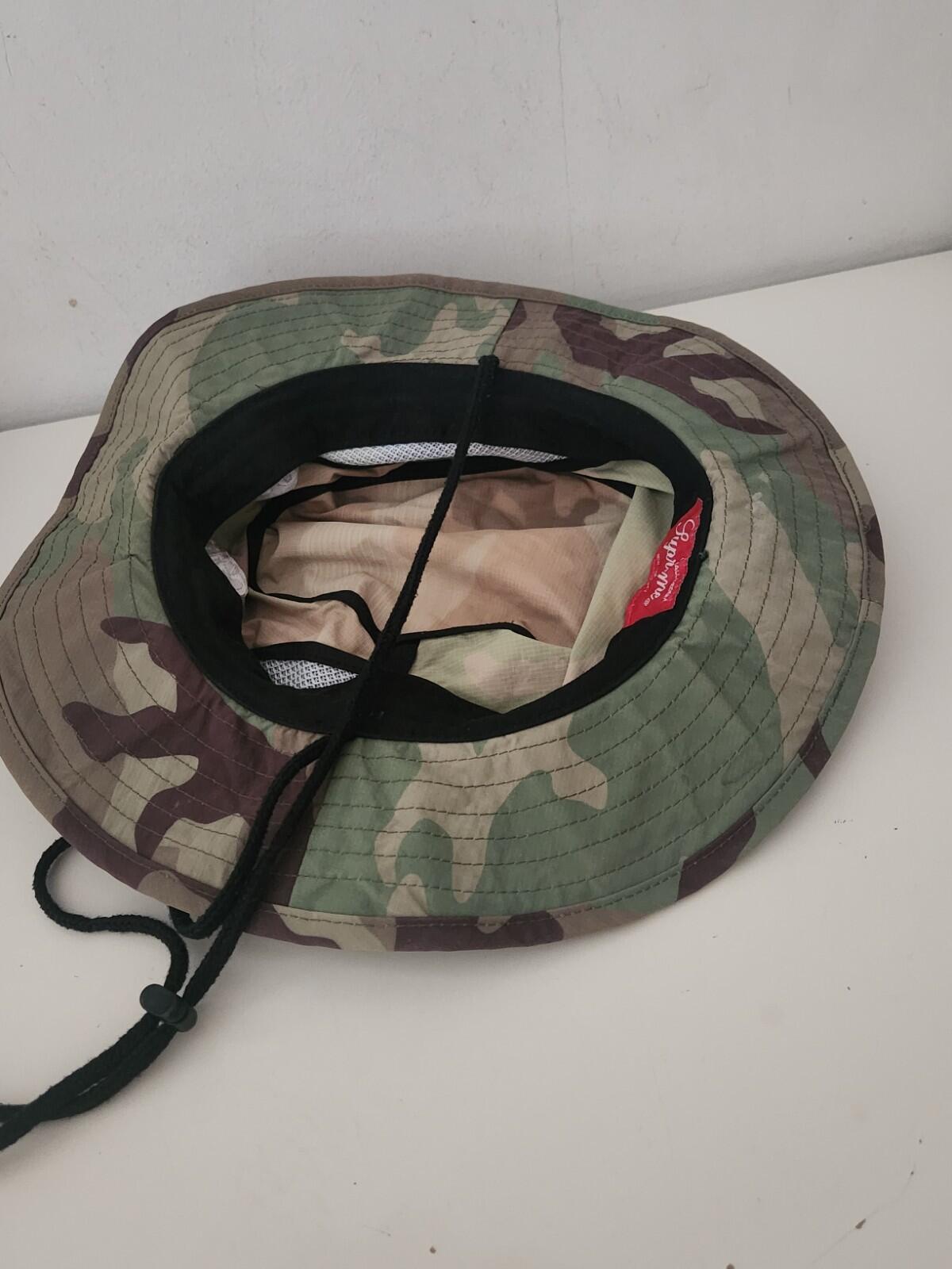 SS20 Supreme Flags Boonie Hat S / M Woodland Camo Wasserabweisend Small / Medium