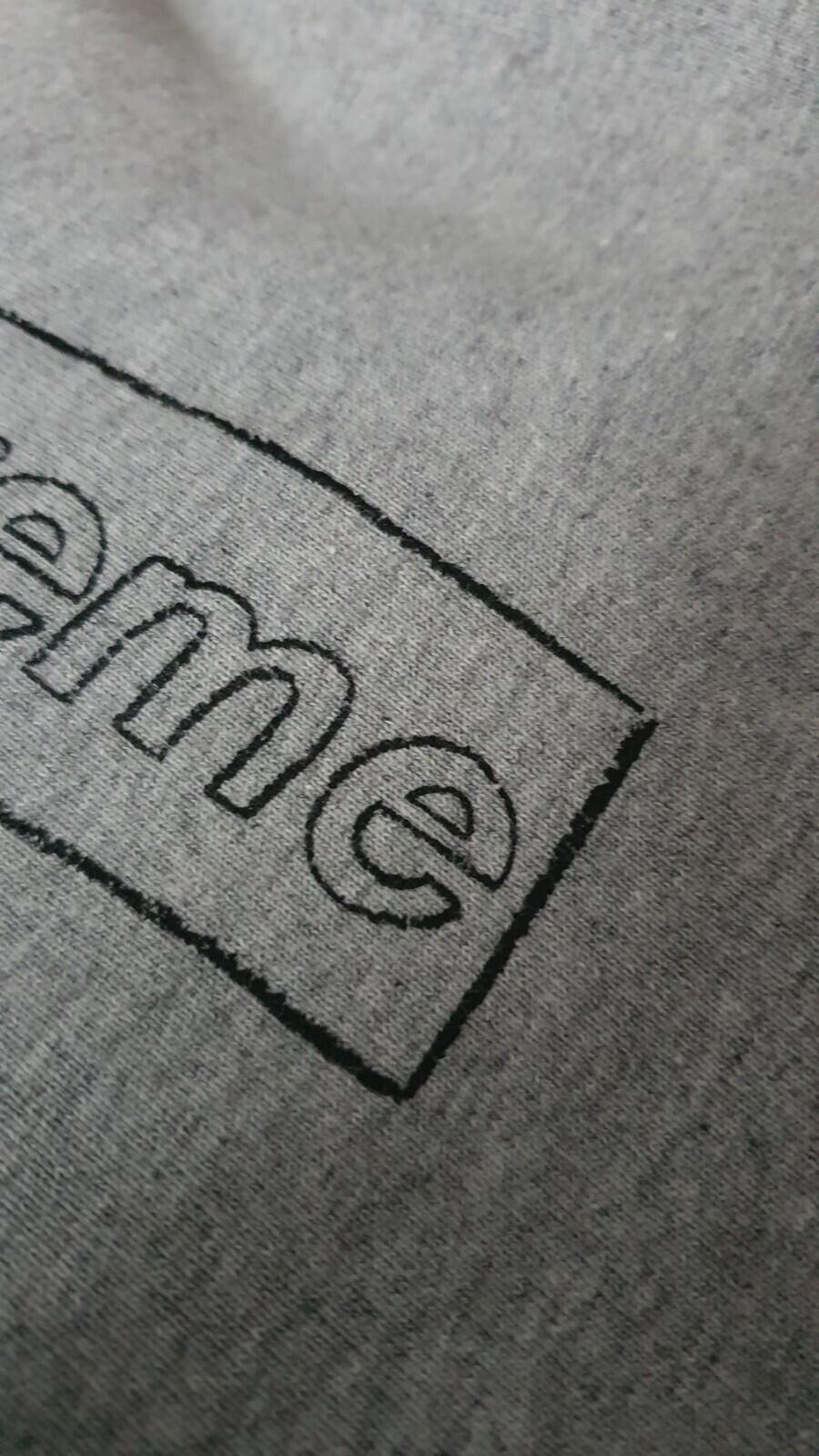 SS21 Supreme Kaws Chalk Logo Hooded Sweatshirt Heather Grey Size L