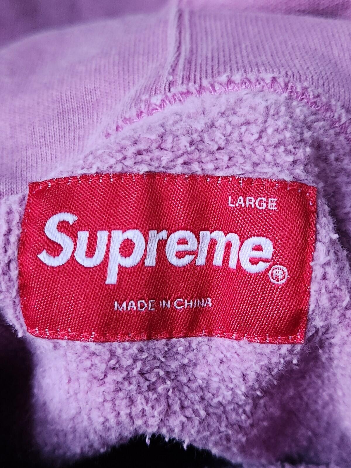 SS19 Supreme Overdyed Hooded Sweatshirt size L Large Magenta hoodie Pink