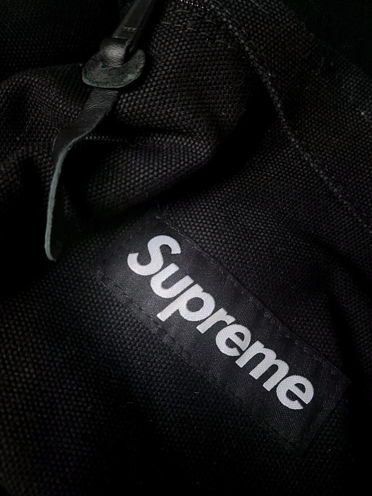 FW20 Supreme Canvas Backpack black Box Logo Bag 20L