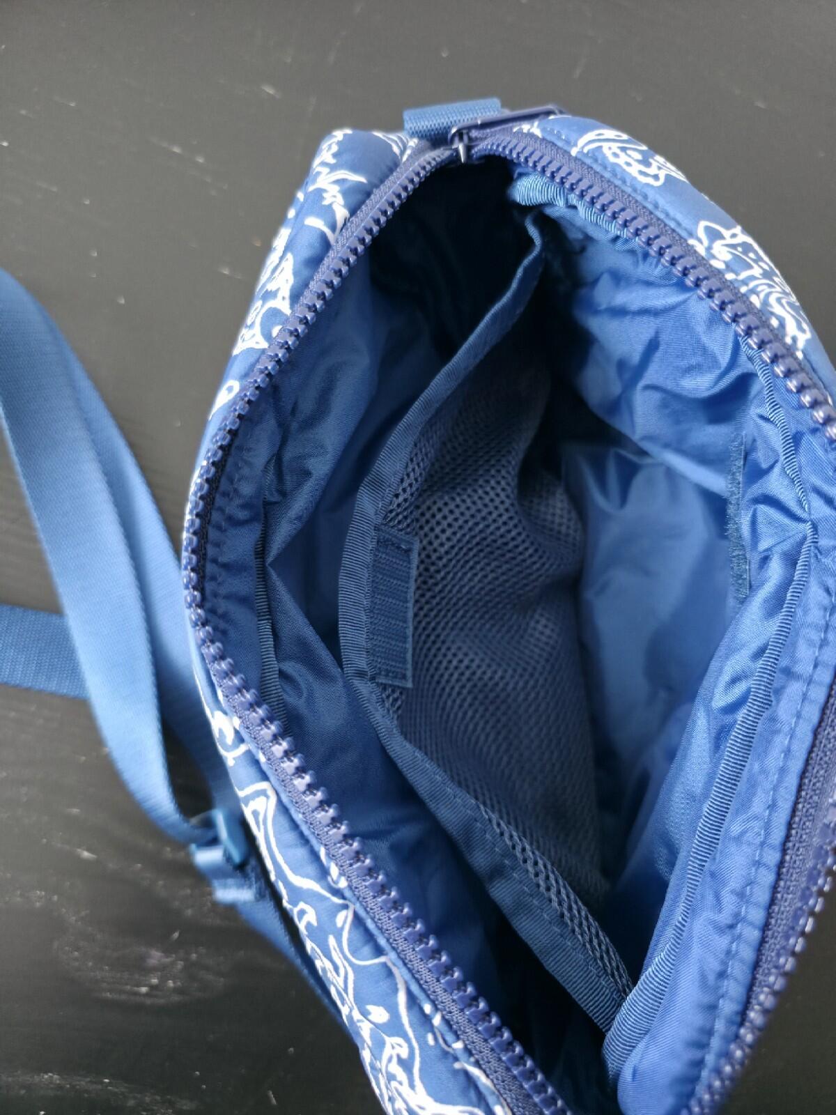 FW22 Supreme Puffer Side Bag Shoulder Blue Paisley Water Resistant