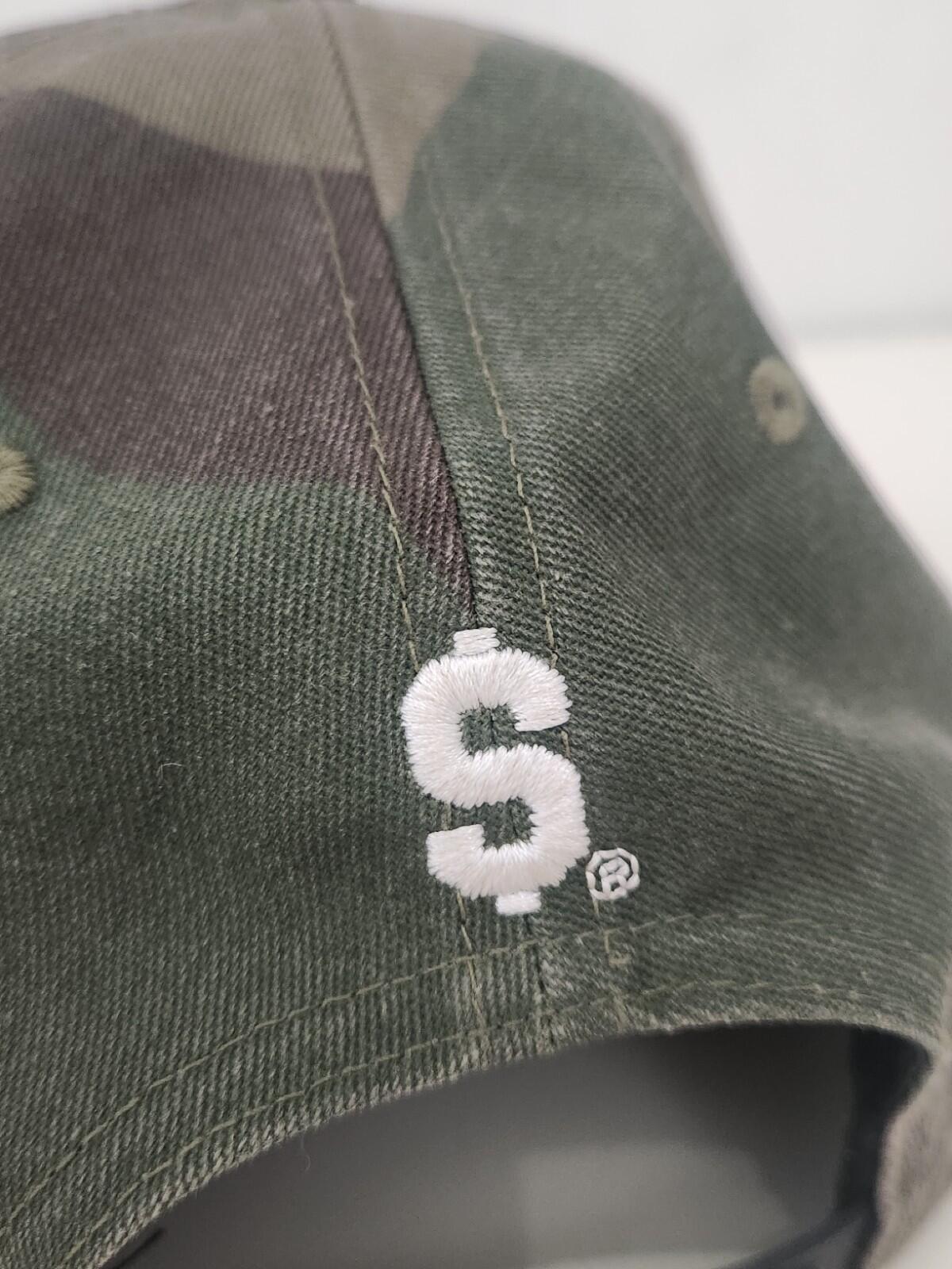 FW24 Supreme Felt Arc 6 panel Woodland Camo Cap Green Hat Camouflage