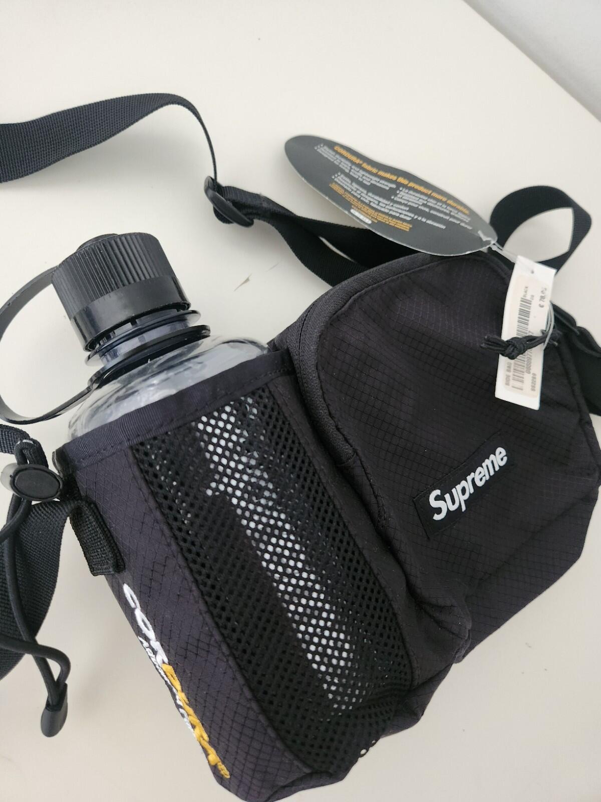 SS22 Supreme side bag black Shoulder Water resistant Water bottle Nalgene 500 ml