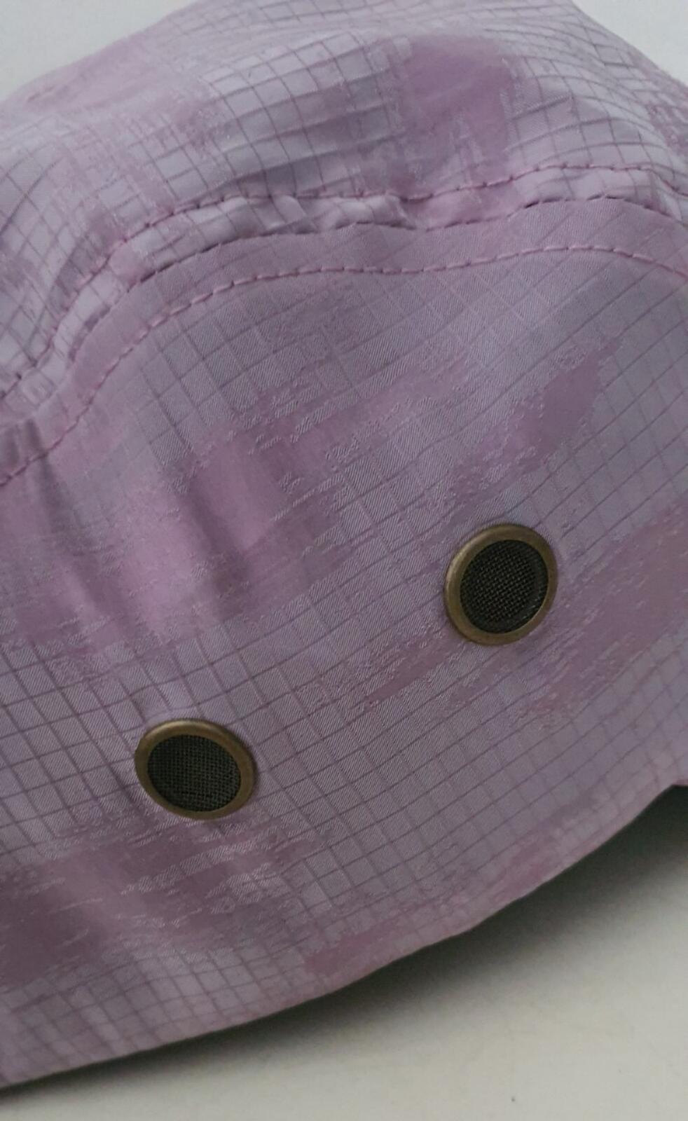 FS22 Supreme Broken Camo Camp Cap Lila Nylon Hut Box-Logo Ripstop