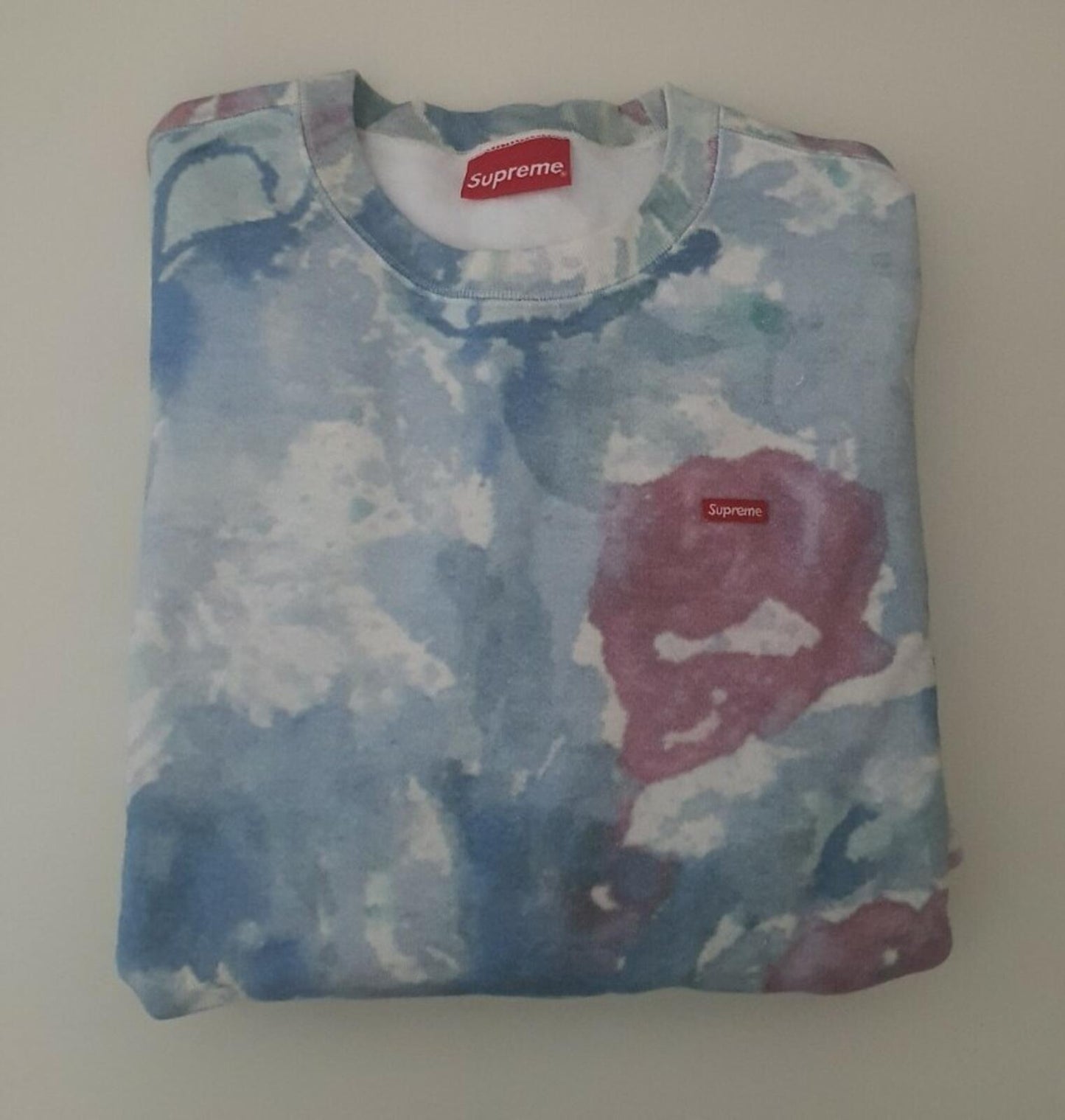 SS21 Supreme Small Box Logo Crewneck  Watercolor Floral Size M
