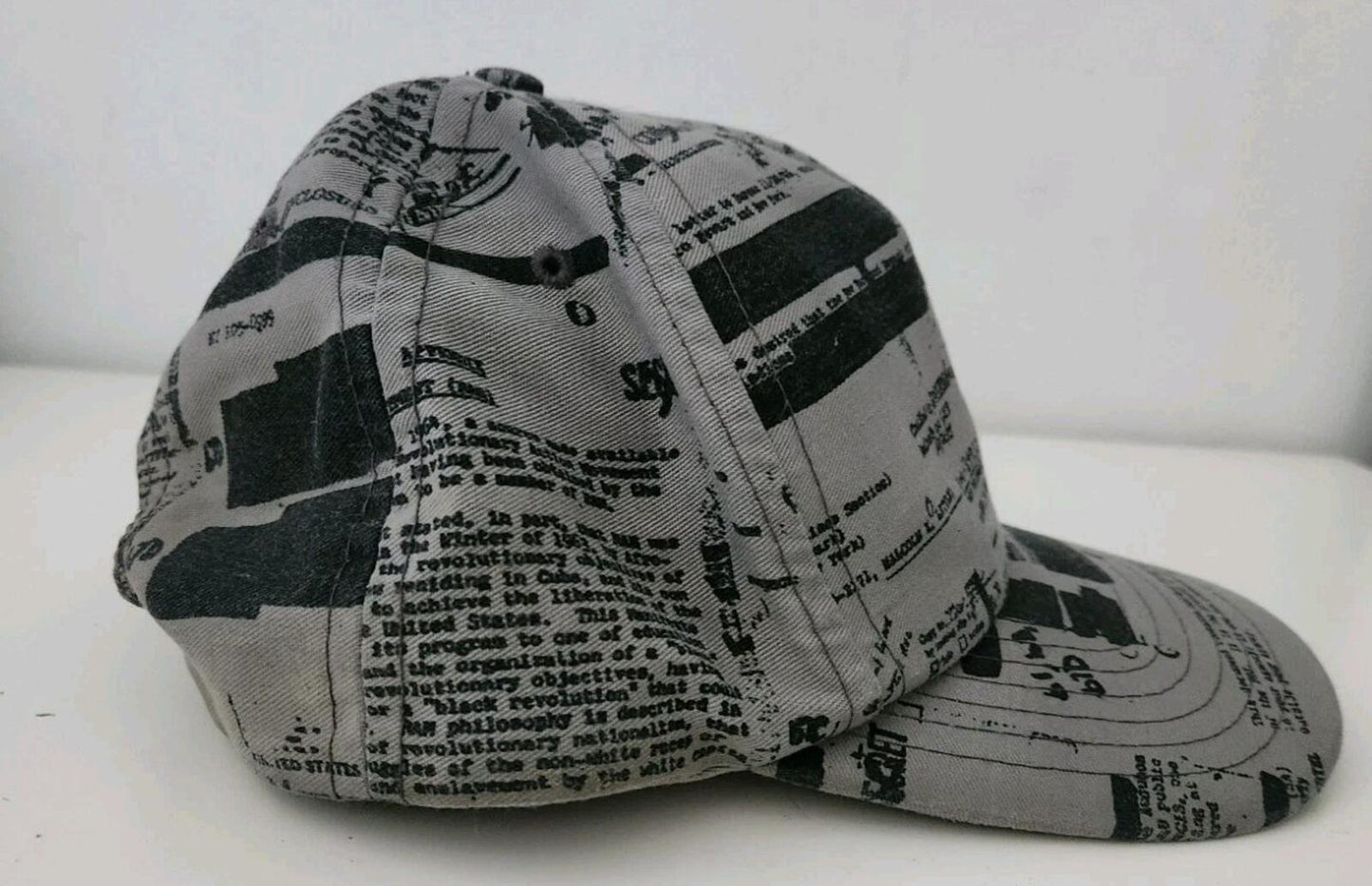 2004 Supreme FBI Malcolm X 5-Panel Sehr Seltene Hut Vintage Grail Graue Kappe